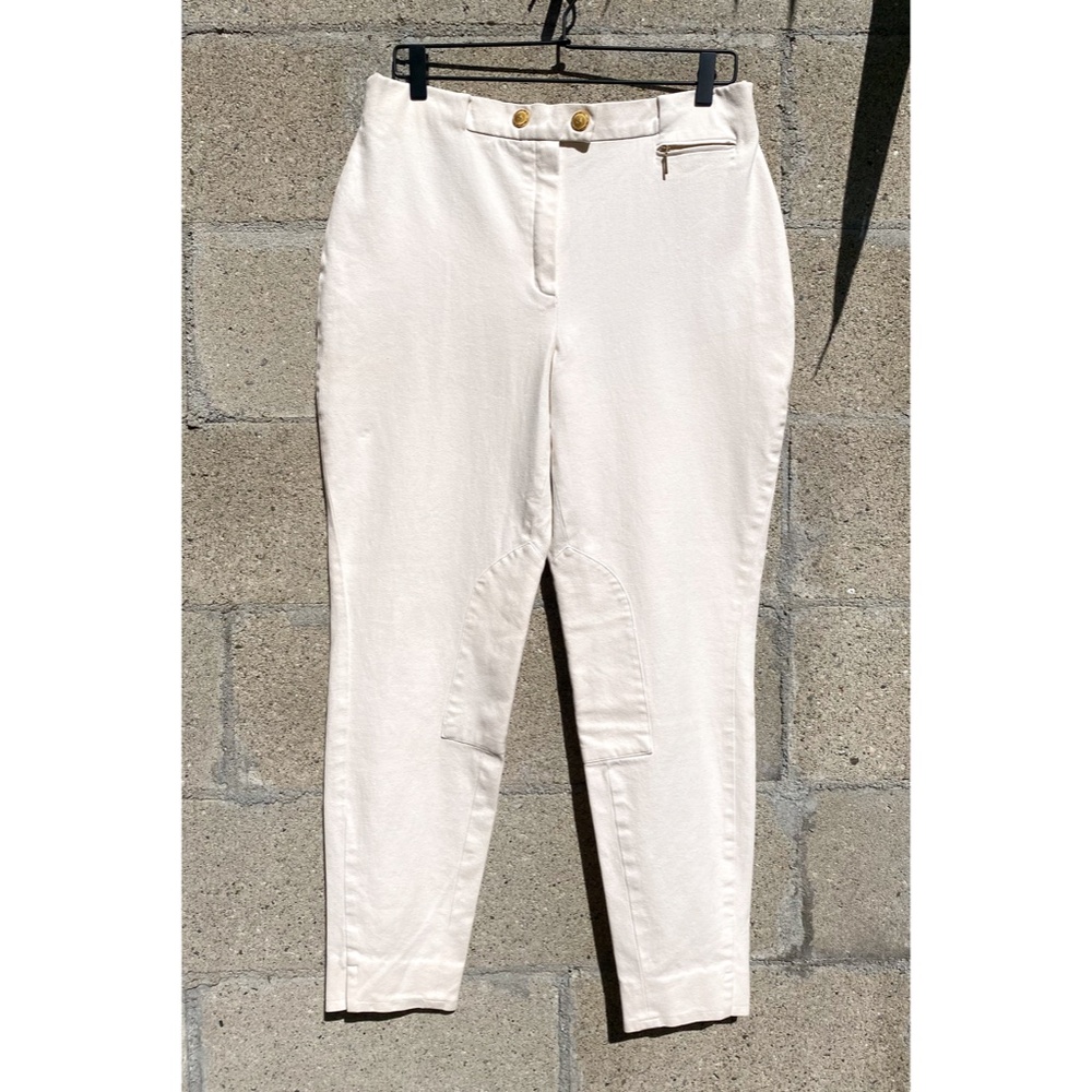 Escada Sport - Riding Pants - color Off-White - size 10.5 (EU44)